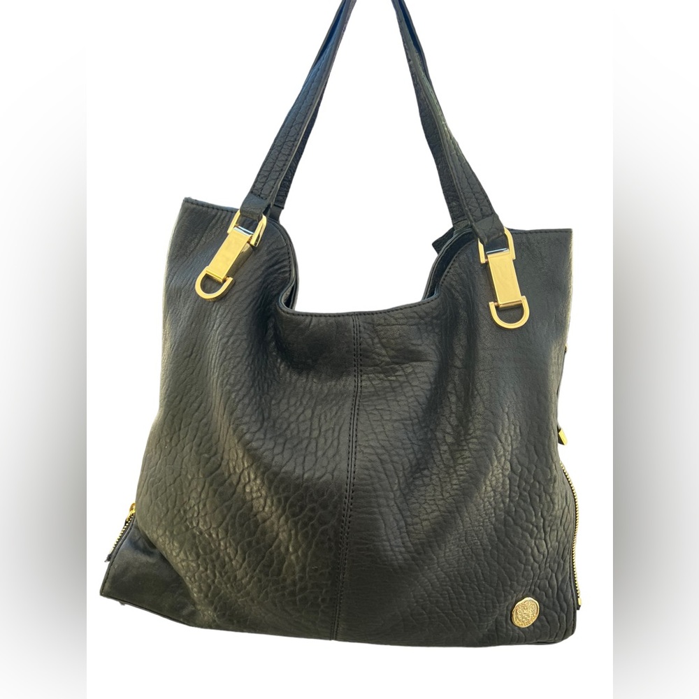 Vince Camuto Bubble Lamb Tote Black/Gold